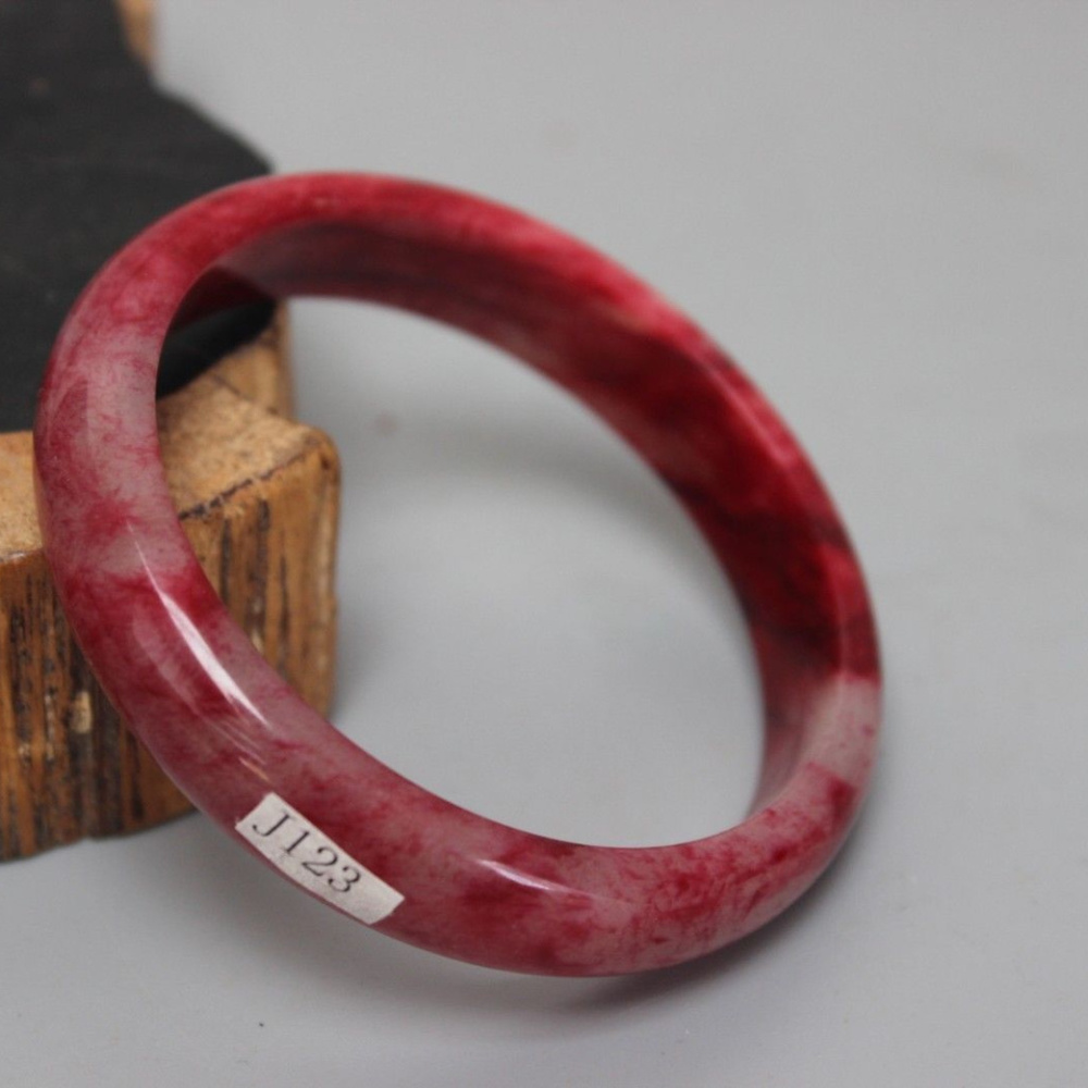 Natural Chinese Red Lucky Jade Bangle 61mm